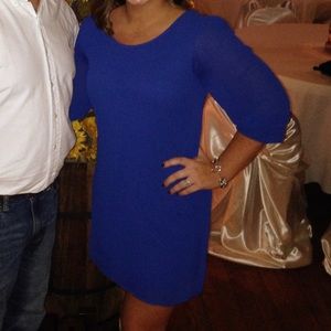 Blue polyester dress